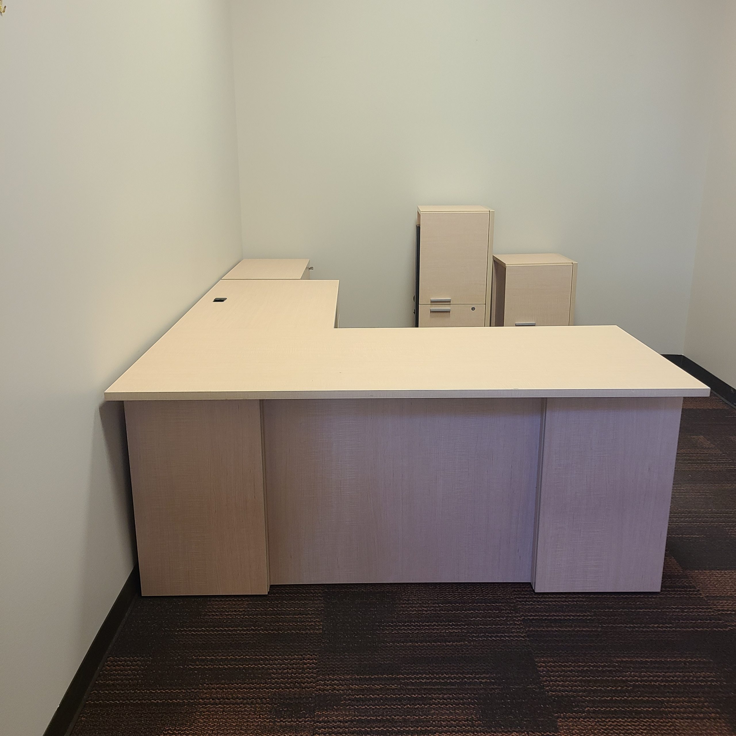 L shape oak desk Twin Cities Used Office Furniture